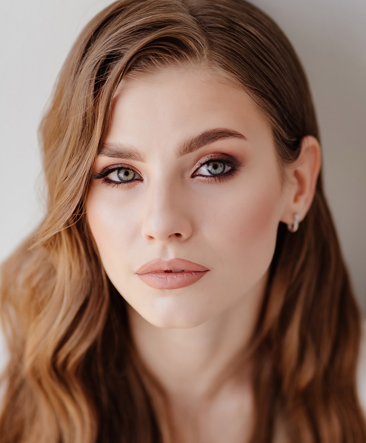 Close-up of woman with beautiful makeup look.